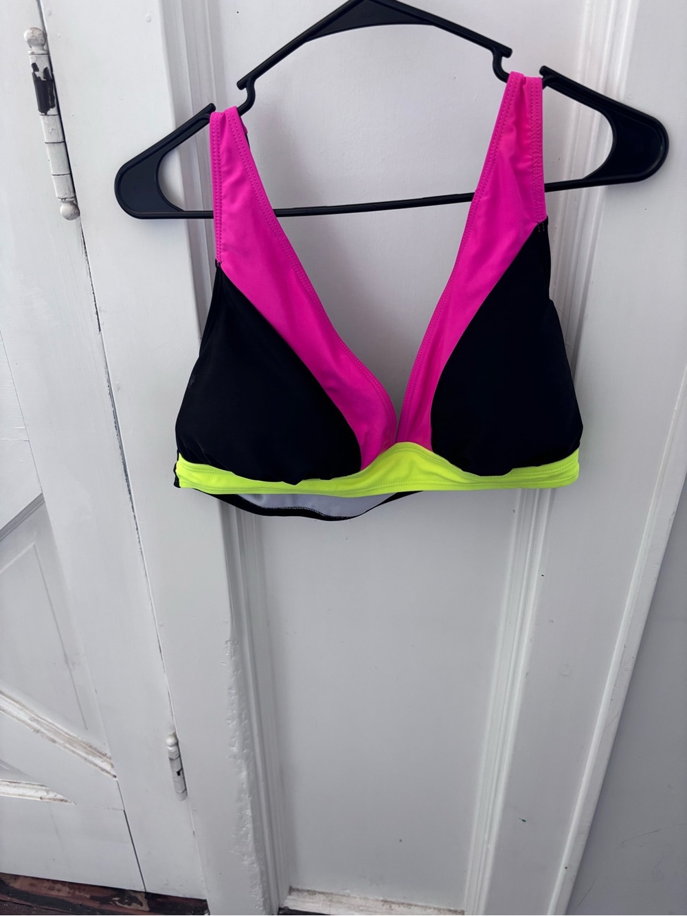 Black Bikini Bottom with Neon Pink and Neon Yellow Trim - Picture 4 of 6
